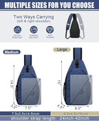 Pritent Crossbody Bags for Women Men Trendy Sling Bag Backpack Casual Chest Bag - Image 2
