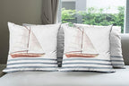 Ambesonne Nautical Throw Pillow Cushion Case Pack of 4, Let Your Dreams Sail by Ambesonne