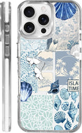Case for iPhone 16 Pro, Sea Life Ocean Waves Seashell Collage Phone Case by Toulas