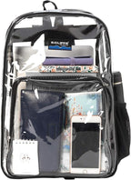 K-Cliffs Large Transparent Backpack Clear Heavy Duty School Bag Durable Student - Image 5