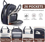 Laptop Backpack for Women, Fits 15.6 Inch Laptop Bag, Fashion Travel Work - Image 2