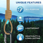 TECEUM Cotton Rope 3/16” – 50 FT – Strong All-Purpose Braided Rope – Natural - Image 4