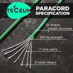 TECEUM Reflective Paracord Rope 1000 – 1000ft/200ft/100ft/50ft – 40+ Colors – - Image 2