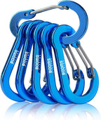 Booms Fishing CC1 Multi-Use Carabiner Clip, 6 Pack Small Caribeener Clips by BoomsFishing