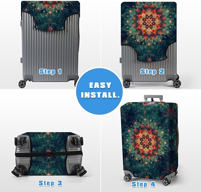 Luggage Cover Protector for 19-20 Inch Suitcases, TSA Approved Elastic Travel - Image 6