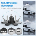 TANBABY 2 Pack LED Garage Lights, 250W Deformable Garage Light Bulb, Total - Image 3