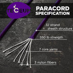 TECEUM 5/32" Paracord Rope 1000 – 1000ft / 200ft / 100ft / 50ft – Tactical - Image 2