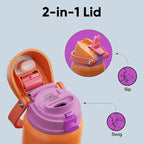 Insulated Water Bottle with Straw - Image 3