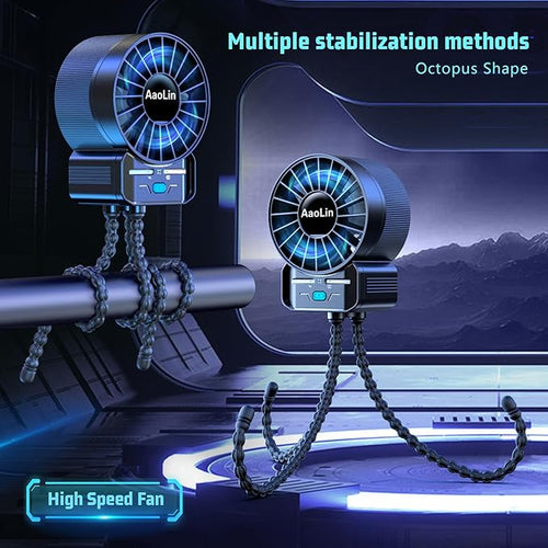 2 Pack Multifunctional Portable Stroller Fan 4 Speed 6600rpm High Speed Usb - Image 2