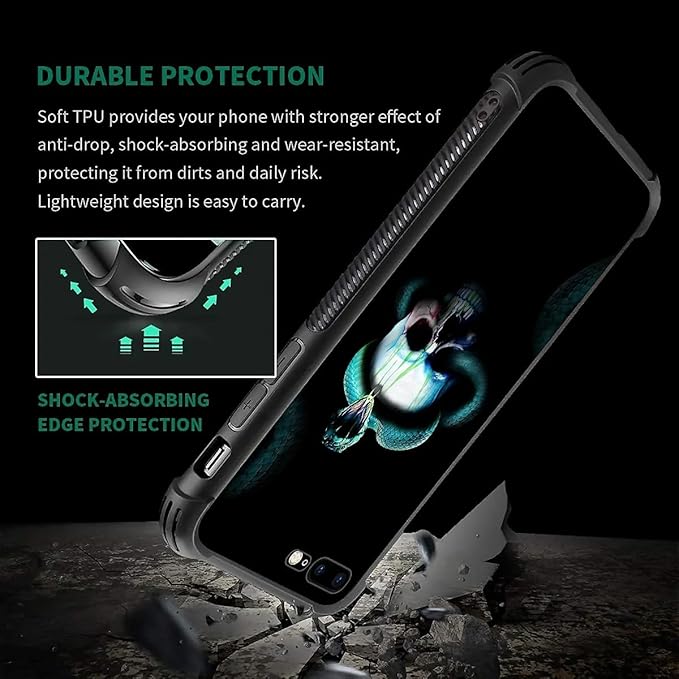 for iPhone 7 Plus/8 Plus Case, Skeleton Winding Snake Pattern Graphic Design - Image 3