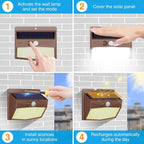 Peasur 16 Packs Solar Outdoor Lights Motion Sensor Solar Security Light - Image 5
