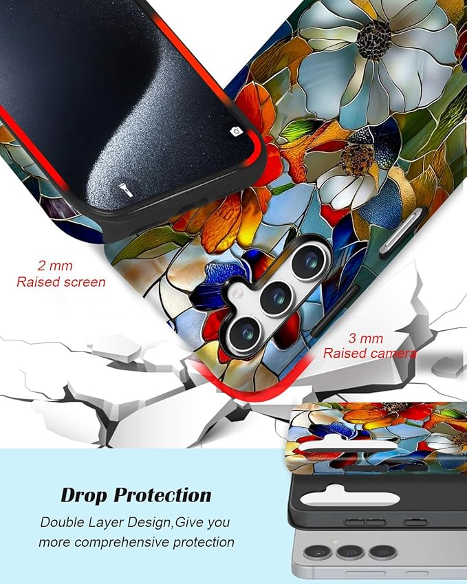 Compatible for Samsung Galaxy A36 5G Case, Dual Layer Heavy Duty 2 in 1 - Image 3