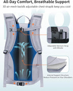 ECOHUB Small Hiking Backpack for Men Women, 20L Lightweight Travel Backpacks - Image 4