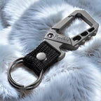 Metal heavy duty key chain carabiner clip bottle opener wrist lanyard ring car - Image 5