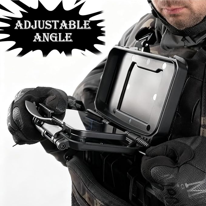 Multi-Functional Tactical Chest Phone Mount, Outdoor MOLLE Chest Navigation - Image 4