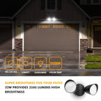 UME 2-Packs 2500 Lumen 32 Watt 28 LED Dual-Head Floodlight Outdoor, Full Metal - Image 2