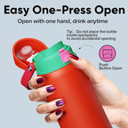 Insulated Water Bottle with Straw - Image 4
