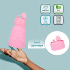 Collapsible Water Bottles 17oz, Odorless BPA-Free Silicone, Leak-Proof Foldable - Image 3