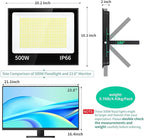 ISUERFY 500W LED Flood Light Outdoor - Image 2