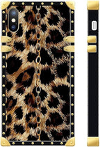 Compatible with iPhone Xs Max Case, Seamless Gold Chain Leopard Luxury Golden - Image 3