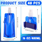 Teenyyou 48 Pack Collapsible Water Bottles Bulk 16oz Foldable Water Bottles - Image 2