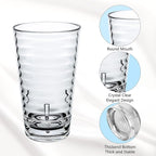ALIMOTA Plastic Tumblers Cups, Plastic Water Tumbler Drinking Glasses, 13-Ounce - Image 3