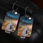 2Pcs Black Cat Pumpkin Luggage Tags, 2.83x4.53 Halloween Suitcase ID Labels - Image 2