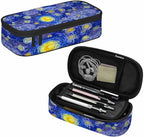 Blue Sky Pencil Bag Glowing Moon Starry Sky Abstract Painting Big Capacity - Image 7