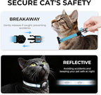 Breakaway AirTag Cat Collar, Reflective Cat Tracker Collar - Image 2