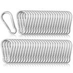50 Pack 2" Heavy Duty Carabiner Clips, M5 Sliver Galvanized Steel Spring Snap by SEUNGCH