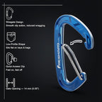 FresKaro 5pcs Nano Carabiner Clips, 8kN 1798lbs, Small Sturdy, Reliable - Image 3