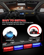HLauto 604N Emergency Dash Strobe Lights: 2x16.8 inch Red Blue Security Light - Image 6