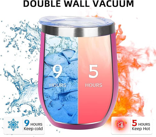 12oz/4 Pack Wine Tumbler Glasses - Image 2