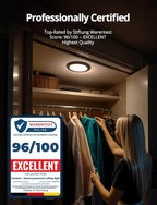 Combuh Black Operated Battery Powered Motion Sensor Ceiling Lights Wireless - Image 4