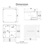 QILIPSU Junction Box with Mounting Plate 200x200x130mm, ABS Plastic DIY - Image 6
