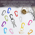 6pcs Aluminum Small Carabiner Clip, 2 Inch Carabiner Keychain Clasp Spring D - Image 6