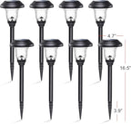 GIGALUMI 8 Pack Solar Pathway Lights, Solar Garden Lights Outdoor Warm White - Image 2