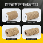 Natural Jute Twine, 8MM x 100FT Jute Rope Roll, Heavy Duty Thick Twine - Image 8