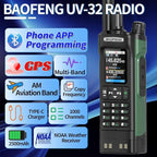 BAOFENG UV-32 Ham Radio Long Range 10W Rechargeable Walkie Talkies UV32 5RM K5 - Image 8