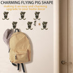 Cute Flying Pig Decorative Wall Double Hook - Image 5