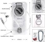 HEIKLN Hydration Bladder 1.5L-2L-2.5L-3L, Leak Proof Water Reservoir, BPA Free - Image 2