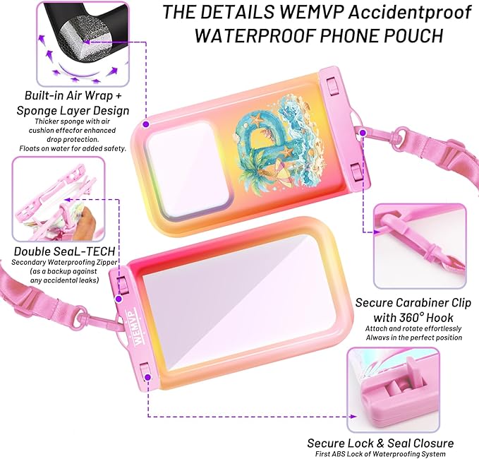Personalized Initial Waterproof Phone Pouch Case - Image 3