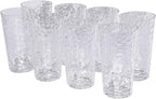 BPA-Free Plastic Tumblers 8 Pack | Reusable Dishwasher Safe | Stackable by AKMQYM