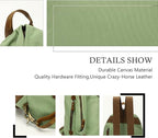 KL928 Canvas Vintage Backpack – Large Casual Daypack Outdoor Travel Rucksack - Image 3