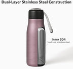 Mini Water Bottle, Dusgut 12 oz Water Bottle Reusable, Vacuum Insulated - Image 4