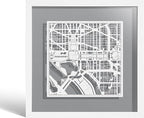 O3 Design Studio Washington D.C. Cut Map Framed, 9x9 inches, Paper Cutting Art by O3DESIGNSTUDIO