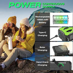 NITIGO Emergency Weather Radio 37000mWh Solar Hank Crank Radio USB Charged - Image 6