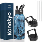 Konokyo 32 oz Insulated Water Bottle Stainless Steel Sport Bottles by Konokyo