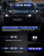 HLauto 604N Emergency Dash Strobe Lights: 2x16.8 inch Blue White Security Light - Image 3