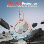 AirTag Holder with 304 Carabiner, 4 Pack IPX8 Waterproof Shockproof PC Hard Case - Image 4